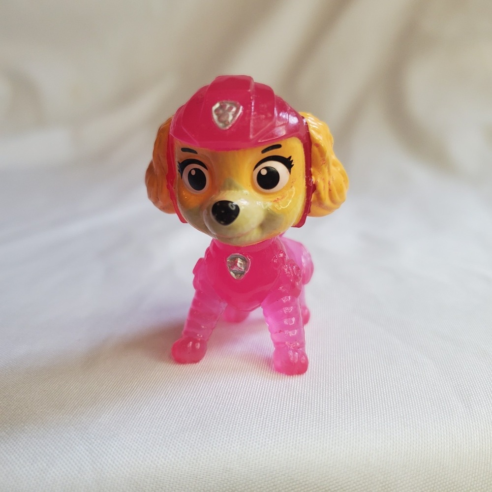 Paw Patrol the Movie SKYE neon pink dog mini figure cake topper